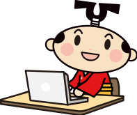 パソコンを使って一括見積もりを依頼している引越し侍のイメージ